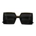 Korean version trendy and personalized glasses, large frame, polarized sunglasses, women's street photo, round face,_voghion.com