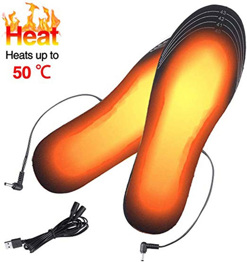 Solette riscaldate USB, calzini caldi per piedi, tappetino riscaldante elettrico, solette termiche calde lavabili unisex WJ014_voghion.com