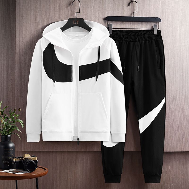 Herren Sportswear Casual Anzug Herren Kapuzenjacke Sportswear Laufanzug Zweiteiliges Set_voghion.com