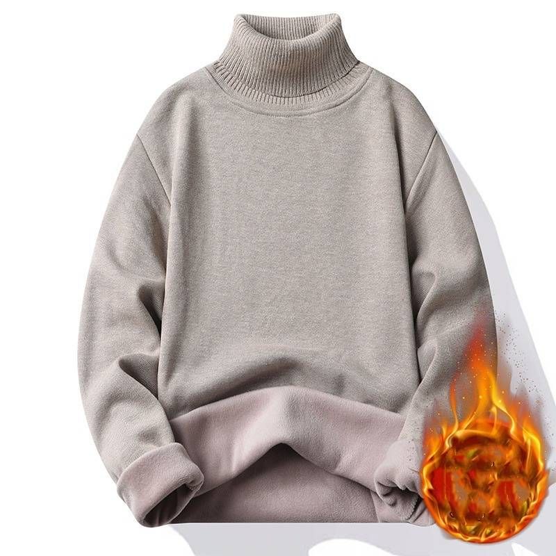 Men's Clothing Bottoming Shirt Long Sleeved Top Warm Thickened Sweater_voghion.com