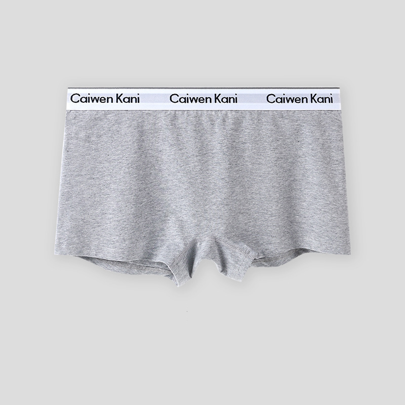 Roupa íntima e pijamas Boxer de algodão puro respirável, calças de segurança, cintura média, anti-exposição, levantamento de quadril, shorts esportivos para meninas_voghion.com
