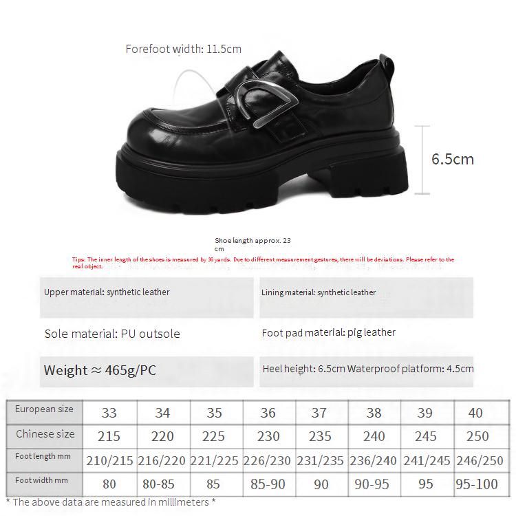 Mocassini Cameido da donna in PU nero con punta tonda, tacco 6,5 cm e suola in PU_voghion.com