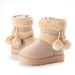 Children's Shoes 2025 Fur Ball Snow Boots, Thickened Children's Boots, Warm Cotton Shoes._voghion.com