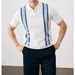 Kurzarm-Poloshirt in Kontrastfarbe für Herren im Sommer, High-End-Slim-Fit, Business Casual, T-Shirt aus Eisseide mit halblangen Ärmeln und gestricktem Revers_voghion.com