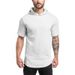 Summer Thin Fashion Men's Solid Color Blank Muscle Men's Slim Fit Breathable Fitness Sports Short Sleeve T-shirt Cotton_voghion.com