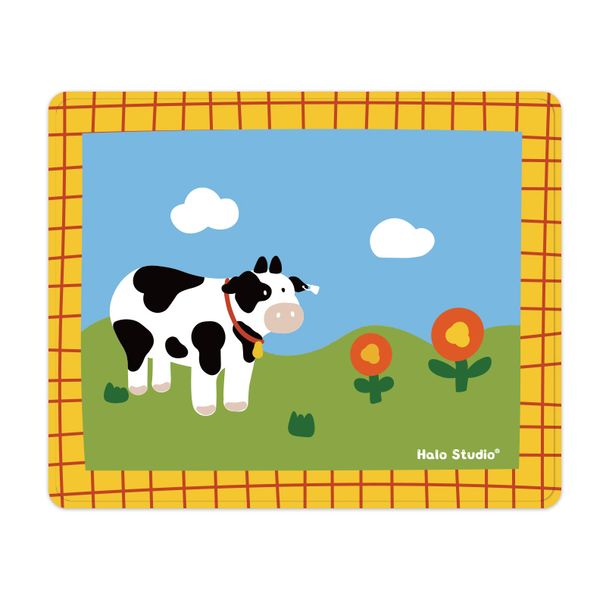 Unschlagbare Qualität Halostudio Original Stoff Mauspad Schwarz-Weiß Kuh Gras Niedlich Stilvoll Handbemalt_voghion.com