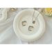 Ins Style Three-Color Plaster Tray Home Photography Prop Polished Heart Round Base Photo Decoration_voghion.com