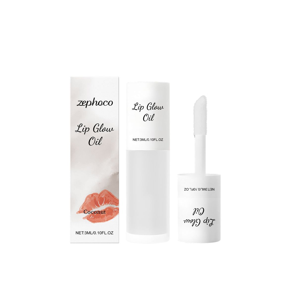 Zephoco Coconut Lip Oil Gentle Moisturizing For Dry Lips Hydrating And Shiny Care_voghion.com