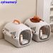 1PCS Pet Crates Portable Pet Box Car Cat Kennel Pet Air Box Cat Air Box Iron Mesh Cat Dog Traveling Suitcase_voghion.com
