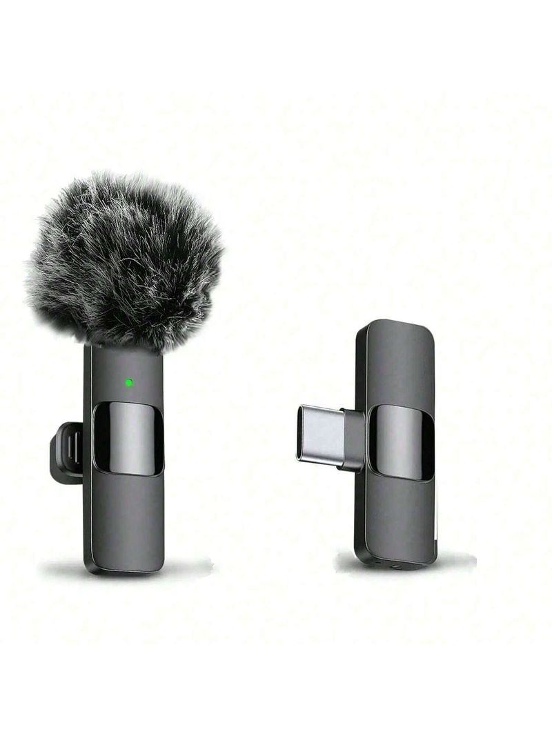 Professional Wireless Lavalier Microphone For Smartphones,Wireless Microphone Plug-Play,Lapel Mic For Video Recording,Teaching, Interviews,Podcast_voghion.com
