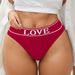 Unterwäsche & Nachtwäsche Mode Buchstaben LOVE Hochelastische bequeme Damen Slips mit mittlerer Taille Unterwäsche Sexy Nahtlos_voghion.com