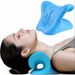 Cuscino massaggiante cervicale con Shiatsu e pressione gravitazionale - 3 velocità regolabili, design ergonomico a forma di C per uso domestico e in ufficio (blu)_voghion.com