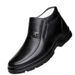 Bottes décontractées pour homme en cuir de vachette KL301-1 avec doublure en laine, noires. Choisissez votre taille et informez le vendeur._voghion.com