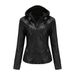 XS-6XL Women's Detachable Hood PU Jacket – Vintage Washed Leather Coat (Oversize & Two-Piece Set)_voghion.com