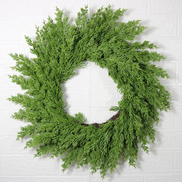 Meihui Christmas Green Pine Needle Wreath 50CM20 inch Christmas Wreath Natural Rattan Wreath Holiday Front Door Decoration Wall Decoration_voghion.com