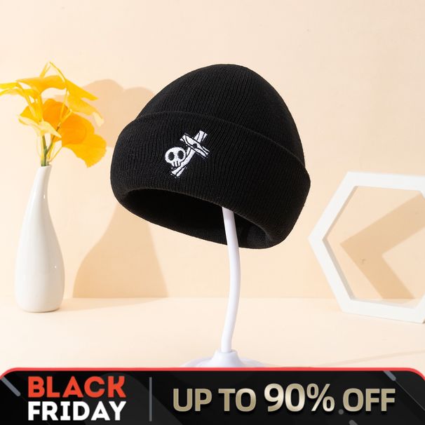 Sciarpa lavorata a maglia calda e antivento, unisex, dal design originale, unisex, con motivo a zucca, teschio di pipistrello nero, modello ricamato, antivento_voghion.com