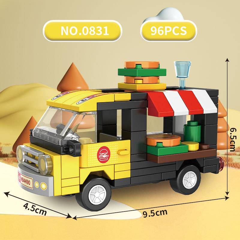 Compatible With Lego Toy Building Blocks City Transportation, Cartoon Car Assembly Engineering Car Toys Male Puzzle Model Building Blocks_voghion.com