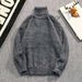 Men’s Faux Fur High-Neck Sweater – Trendy Oversized Knit With Hong Kong Street Style_voghion.com