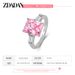Anello ZDADAN in argento con zircone rosa quadrato per donna, gioiello da sposa alla moda_voghion.com