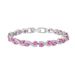 Bracciale da donna in corindone rosso 5 #, versatile, personalizzato, fatto a mano, di alta qualità, con intarsi ellittici in rubino sintetico e dolce._voghion.com