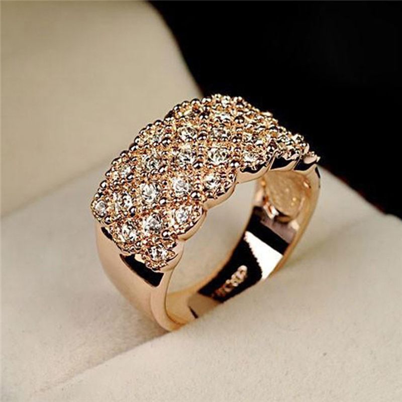 Shuosbai Luxuriöser Damen-Fingerring mit Strasssteinen, Hochzeit, Verlobung, Schmuck, Geschenk_voghion.com