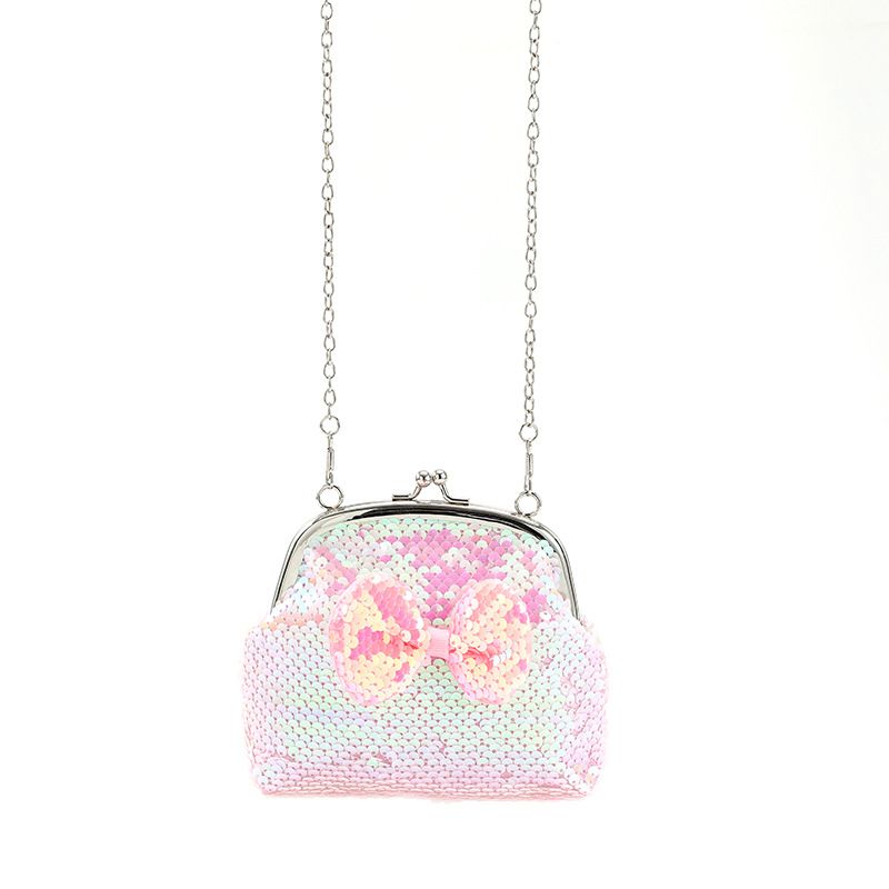 Borsa a tracolla con paillettes, monospalla, con fiocco, da 5 pollici, carina, per bambini, porta carte_voghion.com