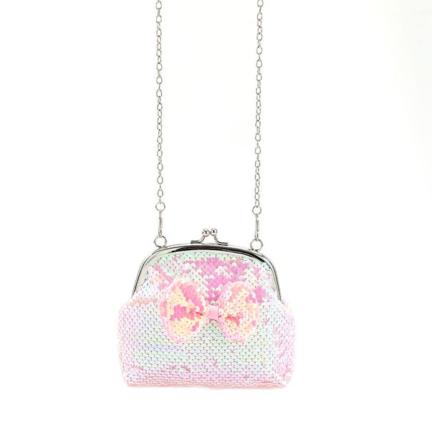 Borsa a tracolla con paillettes, monospalla, con fiocco, da 5 pollici, carina, per bambini, porta carte_voghion.com
