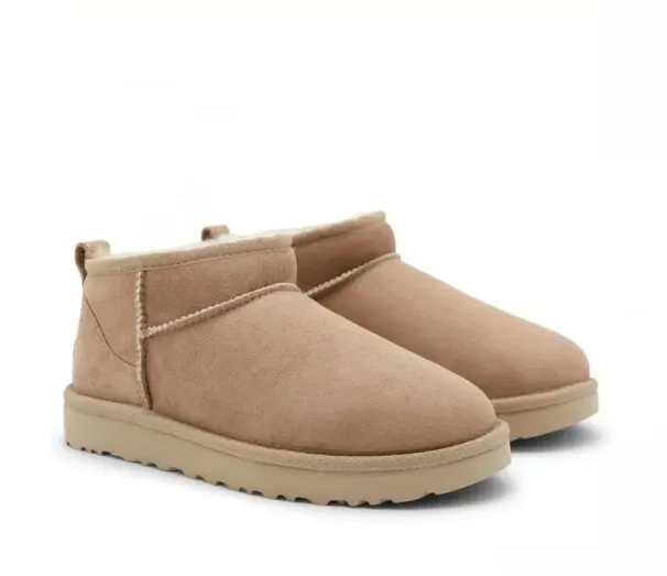 Man women ultra mini tasman braids Maxi Curly slippers cozy Sheepskin snow boots Winter Warm Boots nice gift_voghion.com