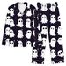 Individuelles Halloween-Pyjama-Set für Damen – Langarm-Button-Down-Oberteil und Lounge-Hose (atmungsaktives Polyester, leicht, XS-4XL, Heim- und Nachtwäsche)_voghion.com