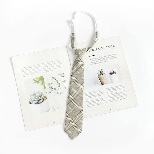 Cravatta a farfalla senza nodo, stile college, da donna, uniforme accademica, accessorio per camicia da uomo, a quadri a righe grigie_voghion.com