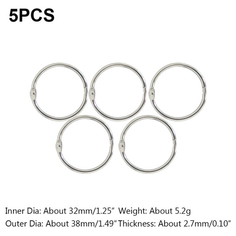 5–30 Stück 20–88 mm silberne Metall-Loseblatt-Buchbinder, Scharnierringe, Schlüsselanhänger, Album, Sammelalbum, Basteln, offene Ringe, Büro-Binderreifen_voghion.com