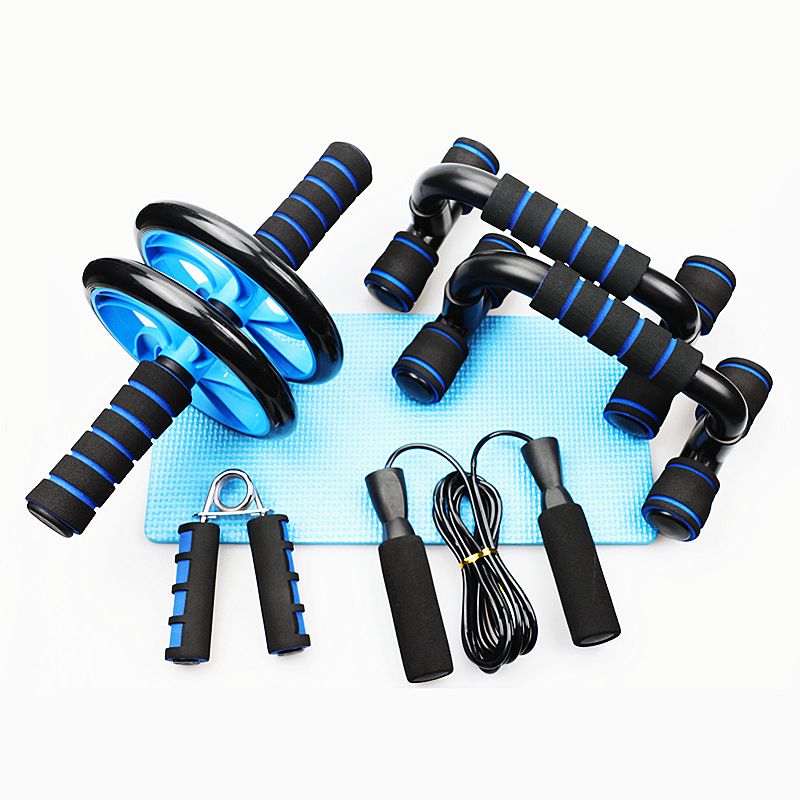 AB Abdominal Wheel 5 Piece Set Home Indoor Sports Products Push Up Stand Home Multi Functional Fitness Equipment_voghion.com