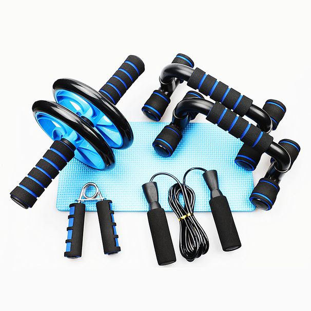 AB Abdominal Wheel 5 Piece Set Home Indoor Sports Products Push Up Stand Home Multi Functional Fitness Equipment_voghion.com
