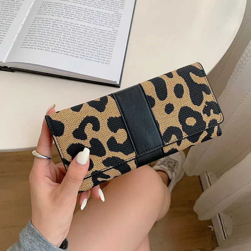 Free Shipping Designer Bag Female New Leopard Print Internet Celebrity Fashion Large Capacity Zero Folding Multi Card_voghion.com