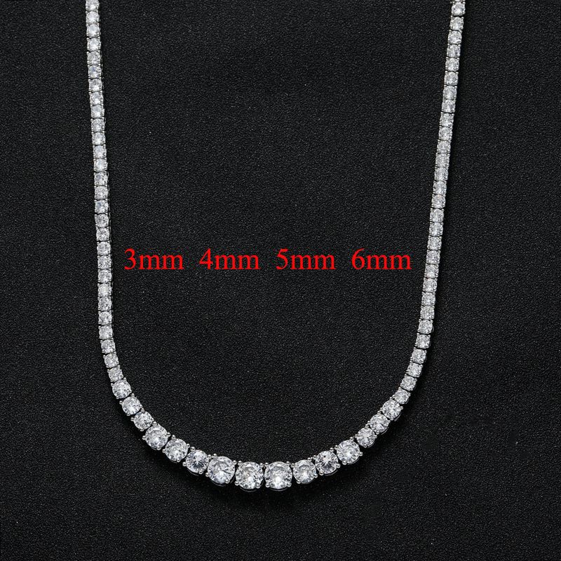 Men's Jewelry Gradient Size Zircon Tennis Necklace New Ins Trendy Personality Chain Hip Hop Multi Size_voghion.com