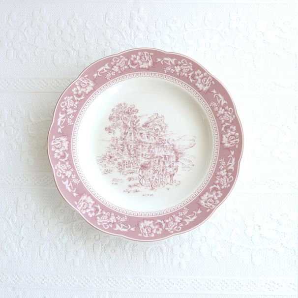 Purple Ceramic Tableware Soup Bowl Dinner Plate 2025 Fall/Winter New_voghion.com