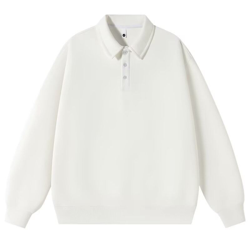 Roupas masculinas Polo Camisa de manga comprida Masculina Outono Ins Tendência Suéter básico Casual Lapela Jaqueta_voghion.com