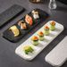 Vintage-Inspired Ceramic Rectangular Sushi Platter – Stone Texture Matte Finish Serving Plate For Charcuterie, Desserts & Appetizers – Microwave Safe_voghion.com