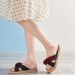Ženski čevlji Novi poletni enovrstični ženski copati z vrvnim dnom, enobarvni modni trendi v zaprtih prostorih in na prostem, vrsta cvetličnih copat_voghion.com