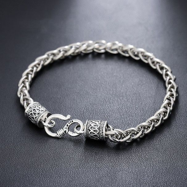 Chain Bracelet For Men With Hook Clasp, Unique Design, High-End Feel, Simple New Cuban Style Accessory, Niche Versatile_voghion.com