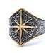 Anello in acciaio al titanio antiruggine a forma di nodo a forma di stella a otto punte vichingo nordico, gioielli alla moda_voghion.com