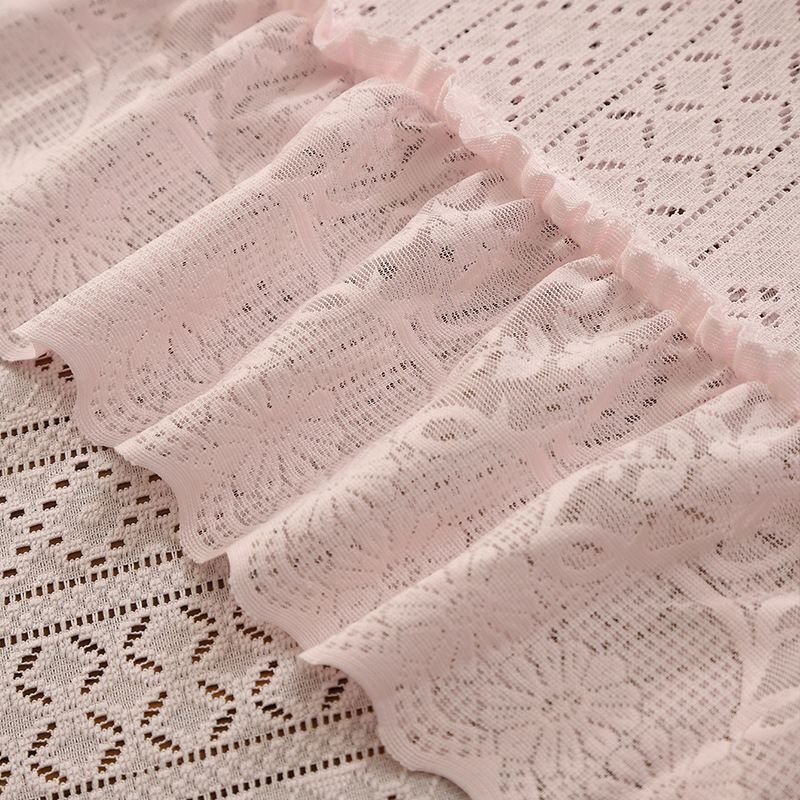 Tafelkleed met stippen en kant – Rechthoekige hoes van hoogwaardig polyester voor eet- en salontafels (5 maten, 5 kleuren, antislip en stofdicht)_voghion.com