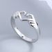 Carlisle Romantic Double Hand Geometric Palm Heart Gesture Couple Fashion Ring_voghion.com