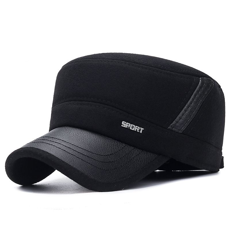 Thickened Winter Proof Ear Protection Cotton Hat For Middle-aged And Elderly Men Riding Bicycles To Keep Warm Flat Top Hat For Winter_voghion.com