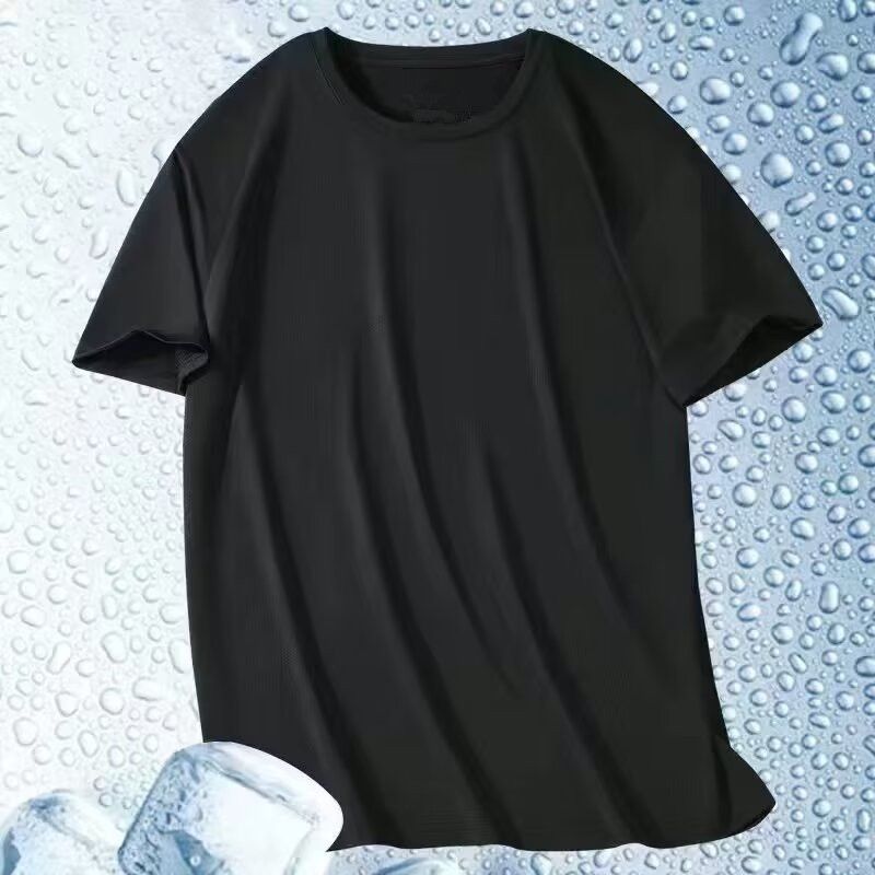 Men's Clothing Short Sleeved Sports Thin Quick Drying Large Size Half Sleeved Thin Mesh Breathable T Shirt_voghion.com