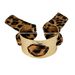 French Leopard Print Silk Scarf Matte Gold Open Bracelet For Women Niche Design Exotic Style Layered Jewelry_voghion.com