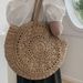 Borsa a tracolla grande capacità estiva rotonda in paglia per donna, in tessuto cavo, da viaggio, da spiaggia, casual, per lo shopping_voghion.com
