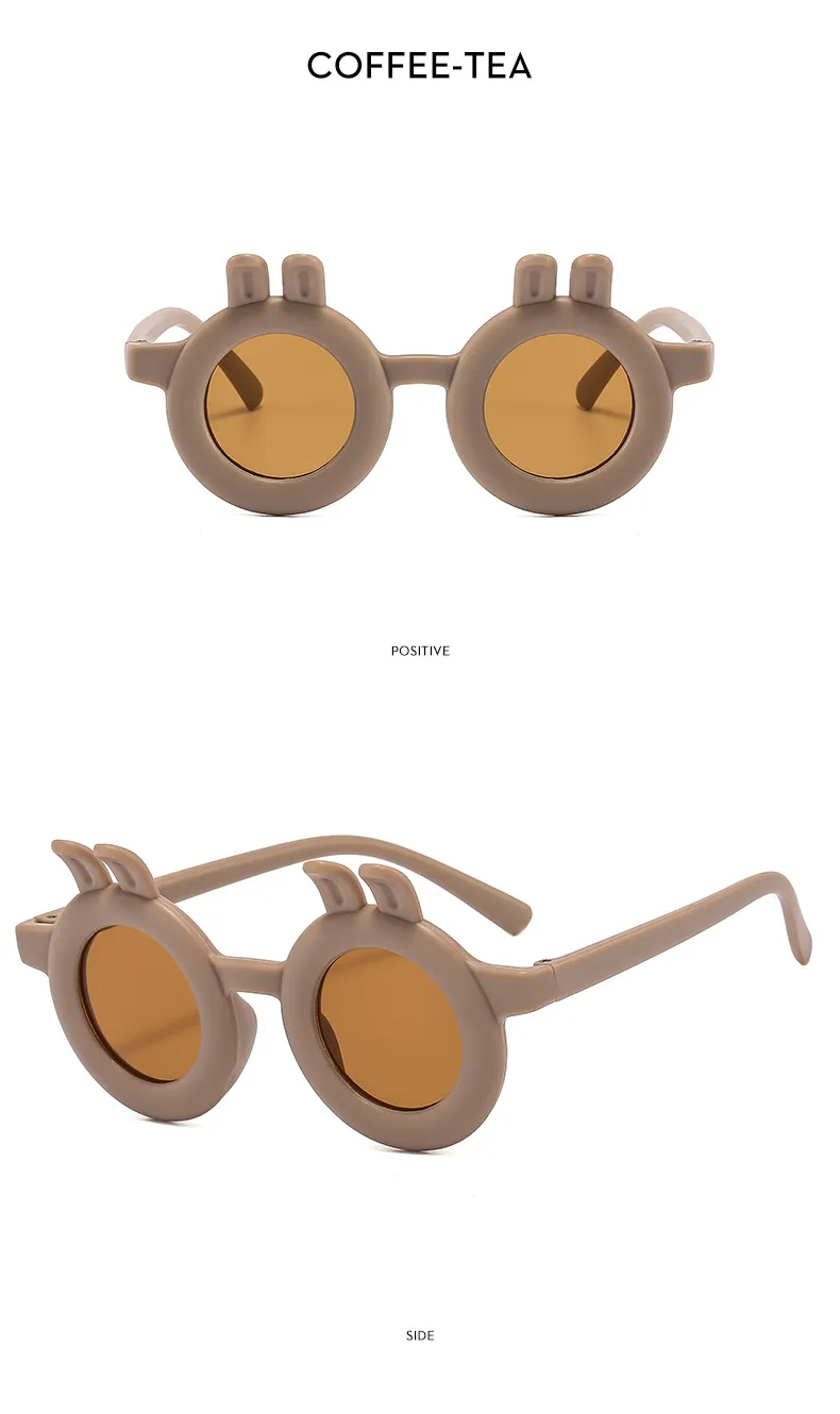 Lunettes de soleil UV pour enfants, nouvelles lunettes de soleil UV pour bébés, mignonnes lunettes de soleil en forme de lapin, pour hommes et femmes, lunettes de marée de dessin animé_voghion.com