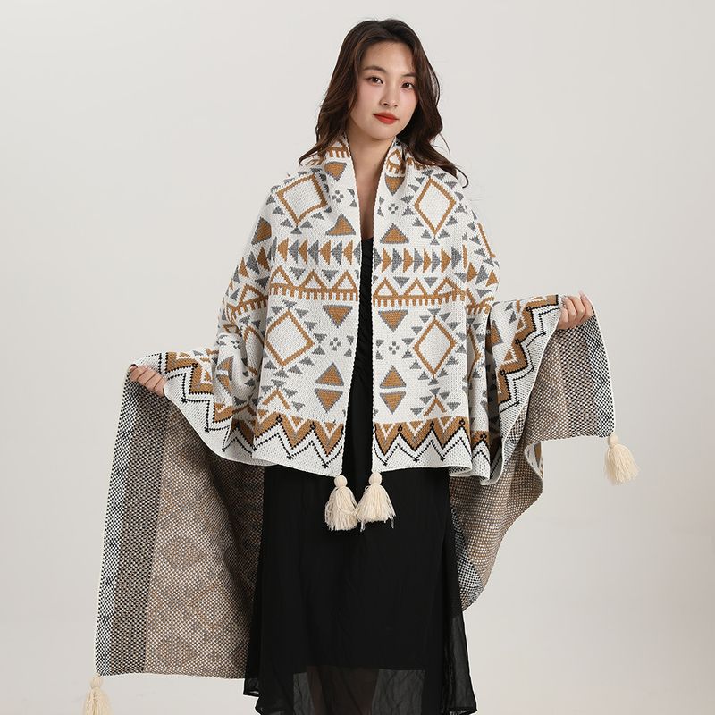 Șal boem, pelerină exotică pentru femei, turism Yunnan, călătorii pe pajiști, modă, fotografie, stil etnic, îmbrăcăminte exterioară_voghion.com