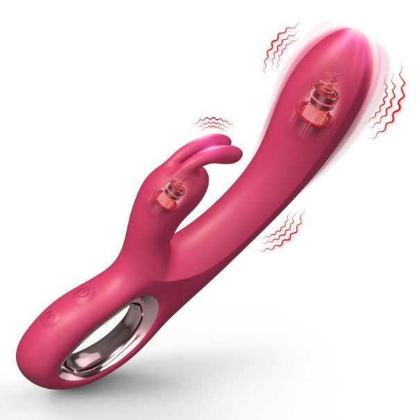 LuvBox Jimei Rabbit Vibratore Doppia Vibrazione Sex Toy Femminile Masturbatore Elettrico Inseribile Punto G Miele Fagiolo Ricaricabile_voghion.com
